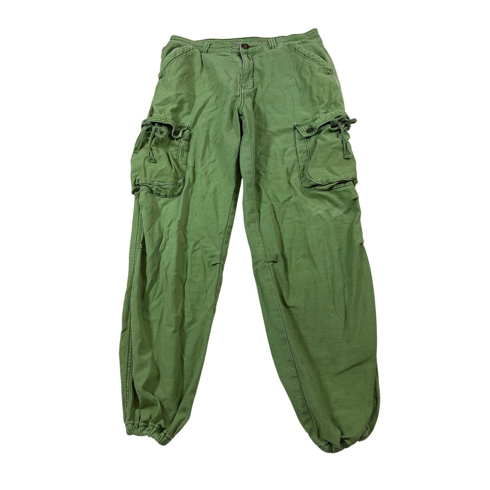 Anthropologie Pilcro Green Cargo Jogger Pants Utility Military Tactical 28